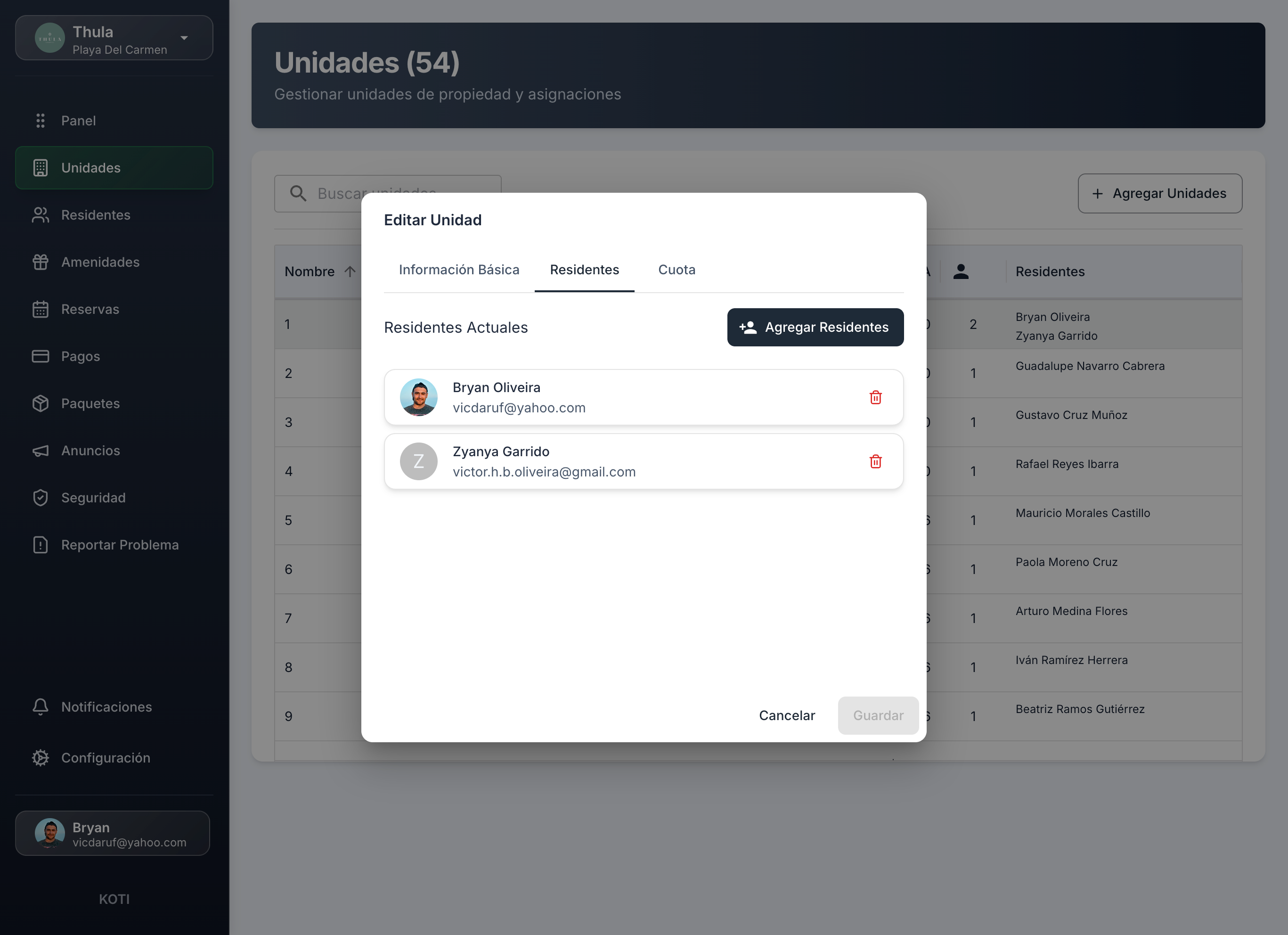 Software unidades habitacionales - Configuraci贸n propiedades residenciales