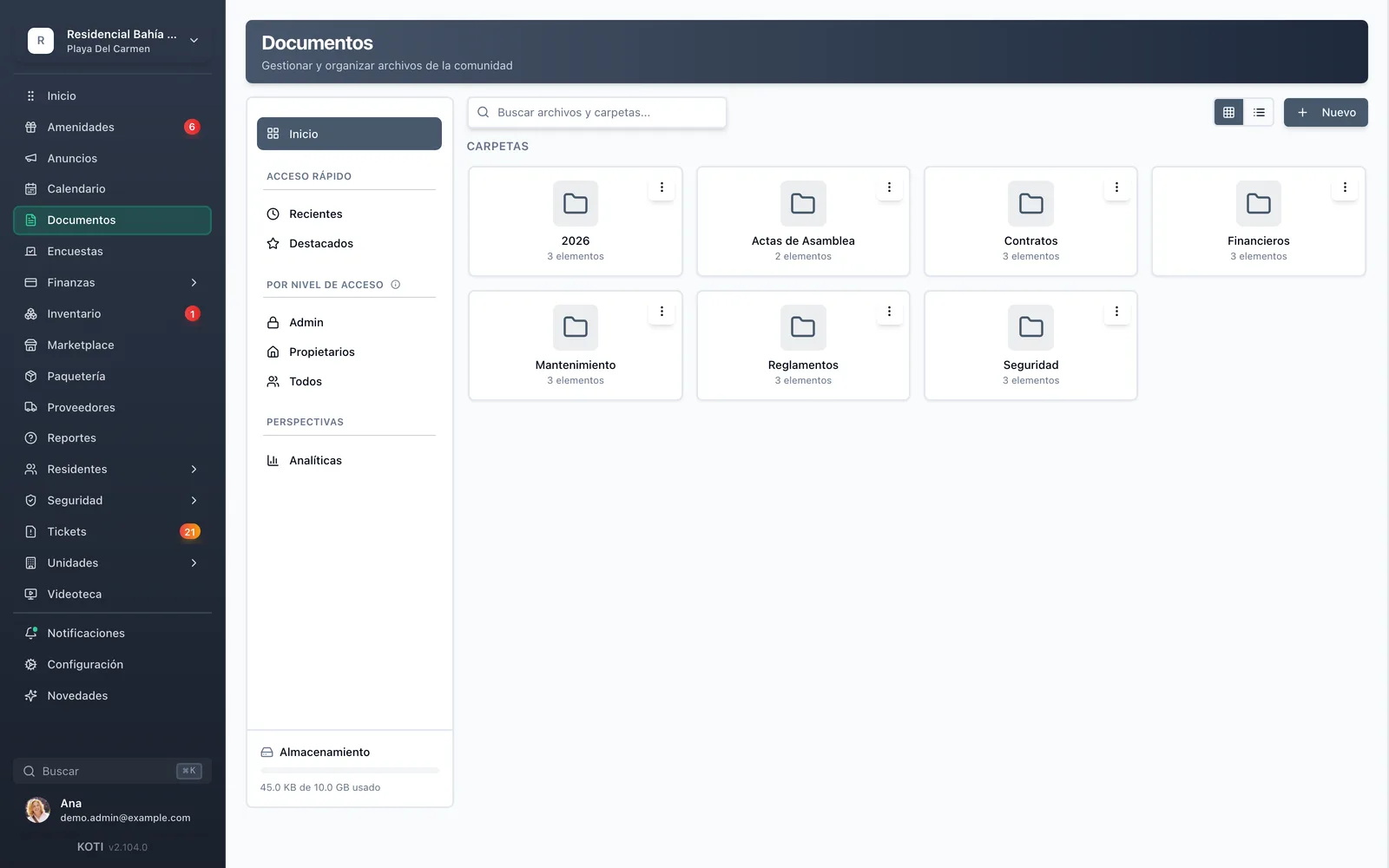 Documentos y actas