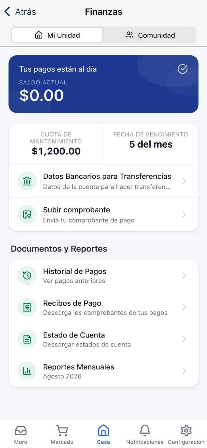 Residente — Finanzas